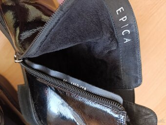 Kožené lakované čižmy - 5