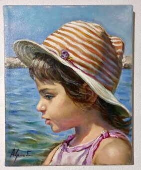 Olejomaľba -Alessandro Granata (1989) – Dievča - 5