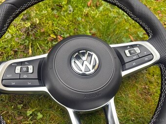 -Rline VW VOLANT KOZENY MULTIFUNKCNY biele šitie - 5