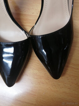 Čierne lakované lodičky veľ. 37 - 5