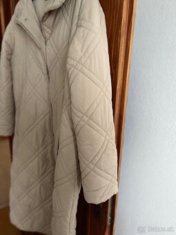 F&F oversize dlhá bunda smotanová č. 46 - 5