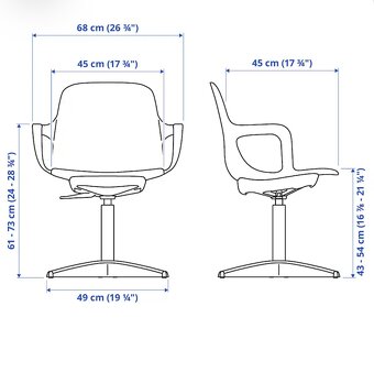 Ikea stolicka ODGER Otočná stolička, antracit - 5