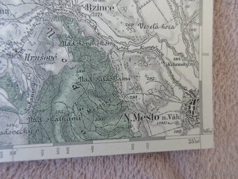 Mapa Nové Mesto n/Váhom, Myjava, Stará Turá, 1931 - 5