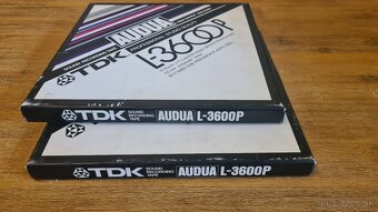 Dvě TDK L-3600P mgf pásky 1100m, 26cm Revox plast. cívka - 5