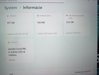 dotykový Dell Latitude 5500 , Intel® Core™i5 ,32gb ram , ssd - 5