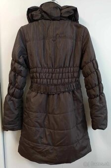 Dámsky hnedý zimný kabát bez kapuce (Authority) - 5