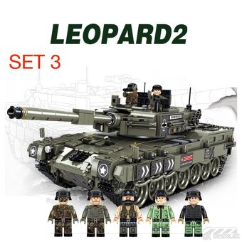 Stavebnice tankov + postavičky - typ lego - nové - 5