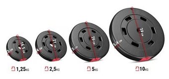 HS Nakladací činkový set Premium 105kg + variabilná lavica M - 5