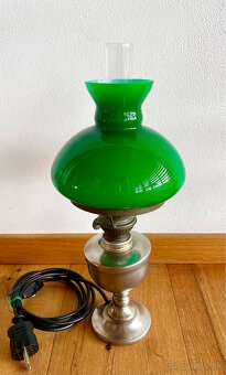 Stará cínová lampa ve stylu petrolejky - 5