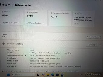 Lenovo IdeaPad 5 14ARE05 Ryzen 4700U/16GB RAM/SSD 512GB/WIN - 5