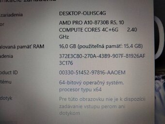 HP elitebook 725 G4 ,AMD A10 quad core , 16gb ram , ssd - 5