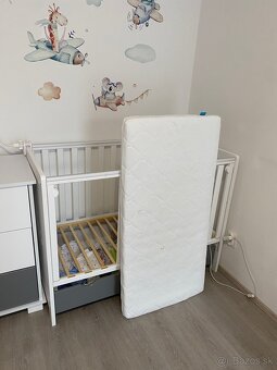 Detská postieľka a matrac + Komoda s prebaľovacím - 5