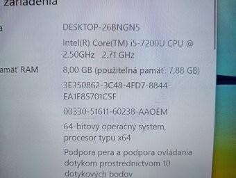 predám dotykový Hp elitebook x360 , Intel® Core™i5, 8gb ram - 5