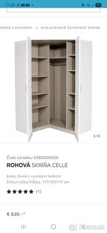 Rohová skriňa biela - 5