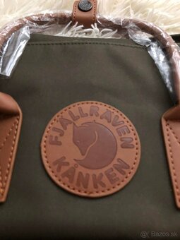 Batoh Fjällräven Kanken military s hnedými prvkami - 5