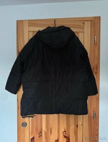 Zara čierna hrubá zimná pérová bunda s obojstranným zipsom a - 5