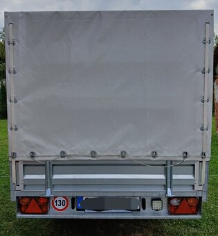 PREDÁM BRZDENÝ PRÍVESNÝ VOZÍK UNIKOL 1300kg 2,5m x 1,5m. - 5