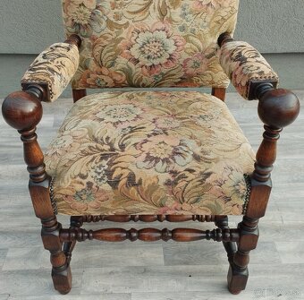 Kreslo starožitné v štýle Ľudovíta XIII . - 5