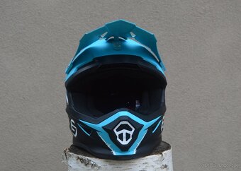 Prilba helma shot matná modrá čierna. - 5