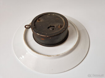 Starožitné porcelánové talířové nástěnné hodiny rokoko - 5