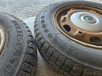 Plechové disky 5x100 + celoročne pneu 155/80r13 - 5