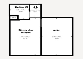 Menší 2-izbový byt po kompletnej rekonštrukcii v Dubnici nad - 5