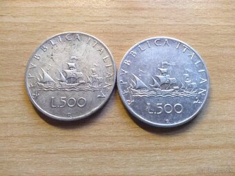 500 Talianských Lír Ag 1958, 1960 a 1961 - 5