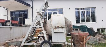 Miešačka na betón - 500l, + násypný kôš + mechanická lopata - 5