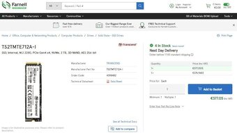 2TB Transcend MTE712A PCIe NVMe 4.0 x4 Industrial - 4 000TBW - 5