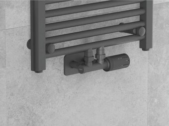 Kúpeľnový radiátor antracit 1200 x 400 mm, 439 W - 5