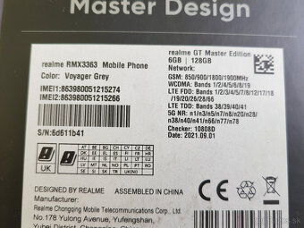 Realme GT Master Edition 5G 6/128 GB - 5