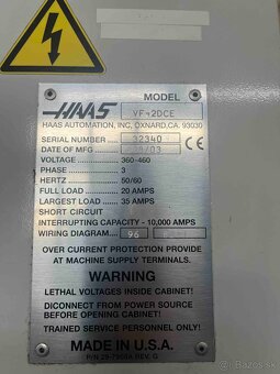 Obráběcí centrum Haas VF-2 - 5