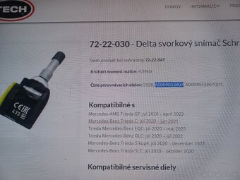 Snimace tlaku TPMS Mercedes-Benz - 5