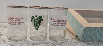 Retro poháriky na víno - sada 6ks - 5