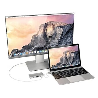 Satechi USB-C Multiport adaptér 4K 8ports - Silver - 5