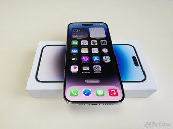 APPLE IPHONE 14 PRO MAX 128GB SILVER TOP STAV ,BATERKA 100% - 5