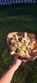 Slnečná sušená kytica | handmade dekorácia z prírody 🌼 - 5