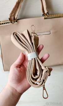 Kabelka béžová kožená nová - 5