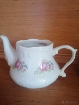 Čajová súprava, porcelánové misky, poháre - 5