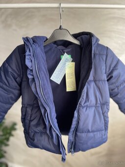 Nová dievčenská zimná bunda Benetton veľkosť 90,98,104 - 5