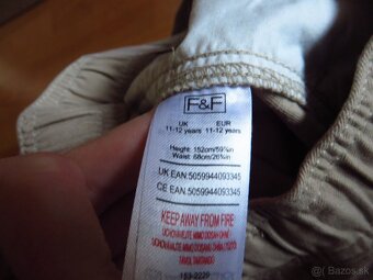 Dievčenské kapsáče - nohavice, veľ. 152 - FF - NOVÉ - 5