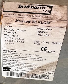 Predám kotol Protherm Medveď 30 KLOM - 5