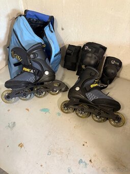 Kolieskove korčule K2 ,3ks chranicov a rupsak - 5