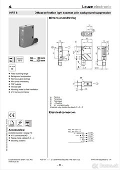 Senzor Leuze IHRT 8/4-100-S12 - 5