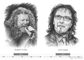 unikátny kreslený kalendár portrétov Hard and Heavy 26 - 5