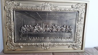 Drevený obraz Posledná večera 99×63cm hr.4 cm. - 5