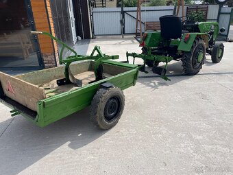 Predám malo traktor domácej výroby+oboravač/vlečka/pluch - 5