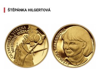 Sada 5 zlatých medailí Mistři světa a Olympijští vítězové - 5
