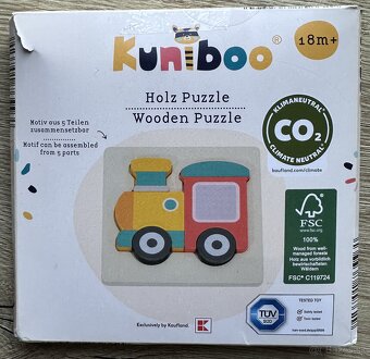 Drevené puzzle Kuniboo vláčik za 2eur - 5