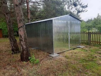 Plechová garáž 3x5m, stavebná búda - 5